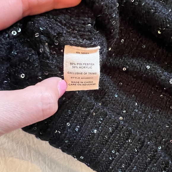 Chelsea and Violet black sequin sweater dress, size small- gently used - Picture 8 of 8